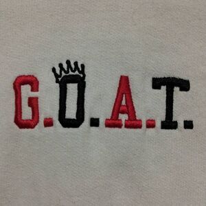 Greatest Of All Time, GOAT, Hoodie, XXL, Off White, Great condition
